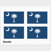 De vlag van South Carolina Rechthoekige Sticker (Vel)