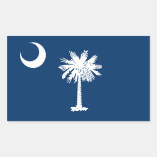 De vlag van South Carolina Rechthoekige Sticker