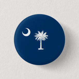 De vlag van South Carolina Ronde Button 3,2 Cm