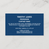 De vlag van South Carolina Visitekaartje (Achterkant)