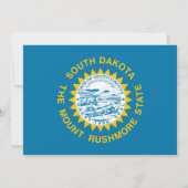 De vlag van South Dakota, de vlag van South Dakota Kaart (Achterkant)