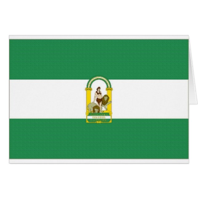 De vlag van Spanje Andalucia (Voorkant Horizontaal)