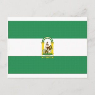 De vlag van Spanje Andalucia Briefkaart