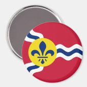 De vlag van St. Louis, Missouri, Magneet (Voorkant / Achterkant)