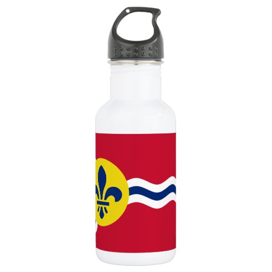 De vlag van St. Louis op de Liberty Bottle Waterfles (Voorkant)