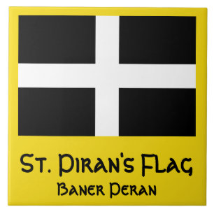 De vlag van St. Piran Tegeltje