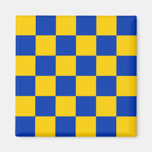 De vlag van Surrey (blauw en geel geruit patroon) Magneet