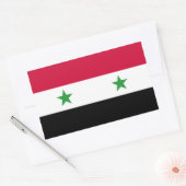 De vlag van Syrië Rechthoekige Sticker (Envelop)