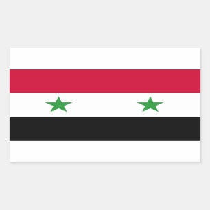 De vlag van Syrië Rechthoekige Sticker