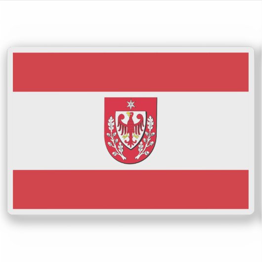 De vlag van Teltow Sticker (Voorkant)