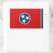 De vlag van Tennessee Rechthoekige Sticker (Tas)