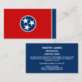 De vlag van Tennessee Visitekaartje (Voorkant / Achterkant)