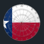 De vlag van Texas Dartbord<br><div class="desc">Deze vlag van de trotse Lone Star State of Texas is gemaakt om te coderen met behulp van de exacte tinten van de kleuren rood,  wit en blauw van de vlag van de Verenigde Staten van Amerika. Het is perfect op</div>