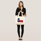 De vlag van Texas Grote Tote Bag (Voorkant (model))