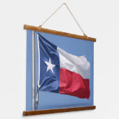 De vlag van Texas Hangend Wandkleed (Gebogen)
