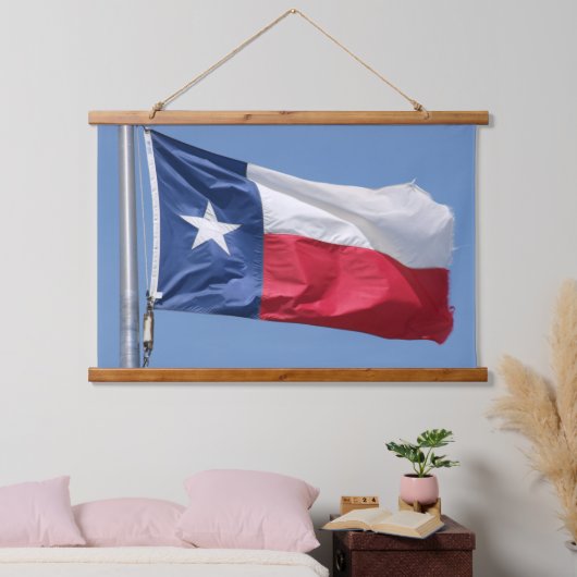 De vlag van Texas Hangend Wandkleed (Slaapkamer)