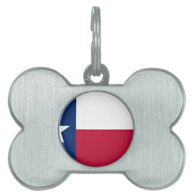De vlag van Texas Huisdieren Naamplaatje (voorkant)