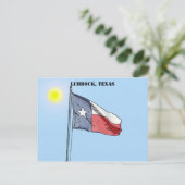 De Vlag van Texas, Lubbock, Texas Briefkaart (Staand voorkant)