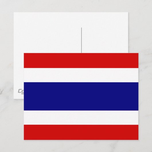 De vlag van Thailand Briefkaart (Voorkant / Achterkant)