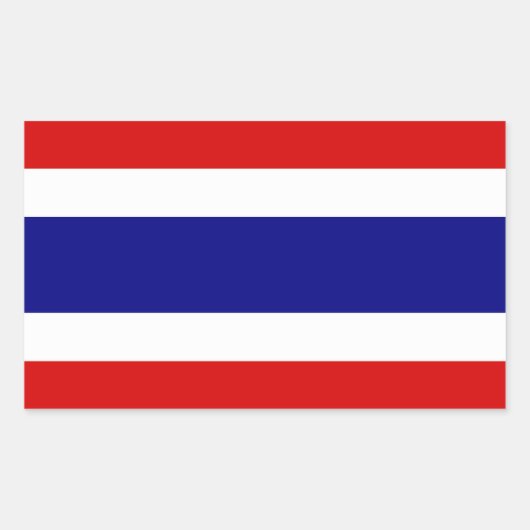 De vlag van Thailand Rechthoekige Sticker (Voorkant)
