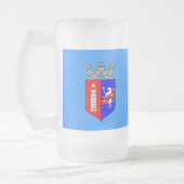 De vlag van Tirana, Albanië, Mok glazen bier (Links)