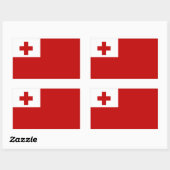 De vlag van Tonga Rechthoekige Sticker (Vel)