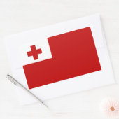 De vlag van Tonga Rechthoekige Sticker (Envelop)