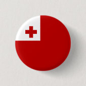 De vlag van Tonga Ronde Button 3,2 Cm (Voorkant)
