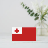 De vlag van Tonga Visitekaartje (Staand voorkant)