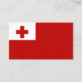 De vlag van Tonga Visitekaartje (Voorkant)