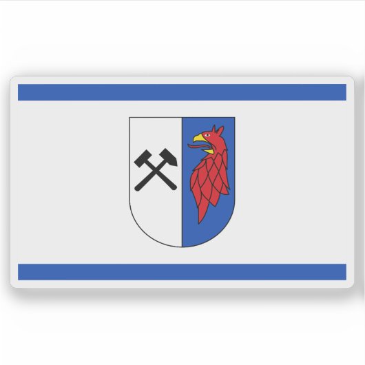 De vlag van Torgelow Sticker (Voorkant)