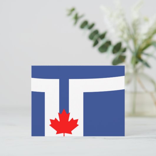 De vlag van Toronto (Canada) Briefkaart (Staand voorkant)