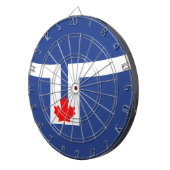 De vlag van Toronto (Canada) Dartbord (Voorkant Rechts)
