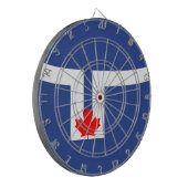 De vlag van Toronto (Canada) Dartbord (Voorkant Links)