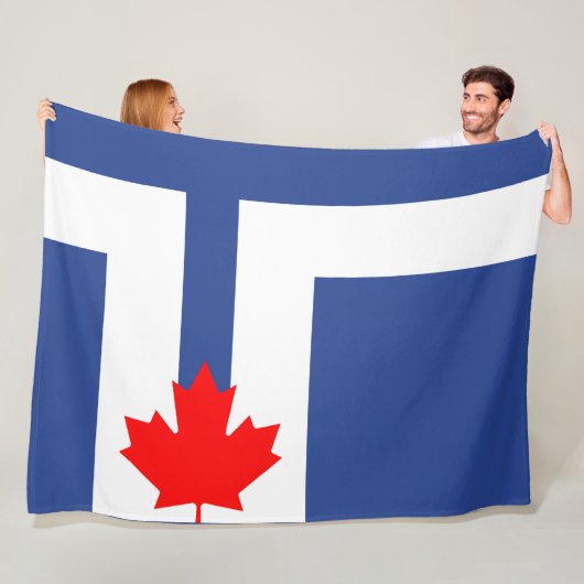 De vlag van Toronto (Canada) Fleece Deken (In situ)