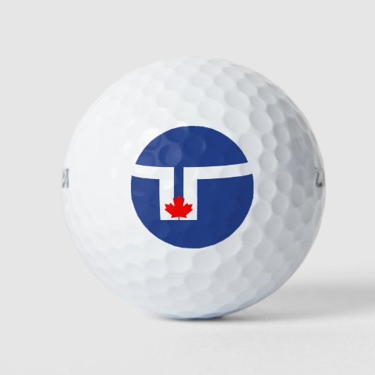 De vlag van Toronto (Canada) Golfballen (Voorkant)