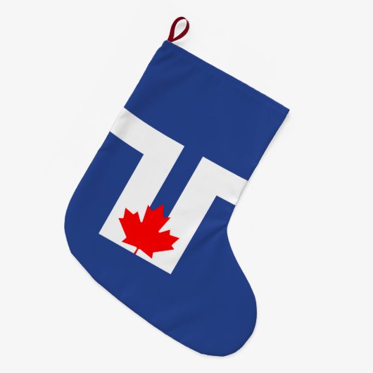 De vlag van Toronto (Canada) Grote Kerstsok (Voorkant (Hangend))