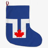 De vlag van Toronto (Canada) Grote Kerstsok (Voorkant)