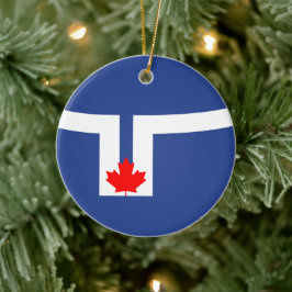 De vlag van Toronto (Canada) Keramisch Ornament