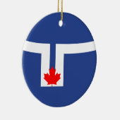 De vlag van Toronto (Canada) Keramisch Ornament (Rechts)