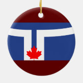 De vlag van Toronto (Canada) Keramisch Ornament (Achterkant)