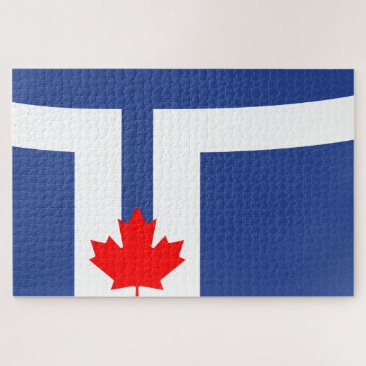 De vlag van Toronto (Canada) Legpuzzel (Horizontaal)