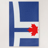 De vlag van Toronto (Canada) Legpuzzel (Verticaal)