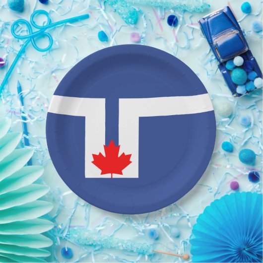 De vlag van Toronto (Canada) Papieren Bordje (Feest)