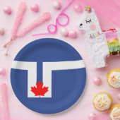 De vlag van Toronto (Canada) Papieren Bordje (Feest)