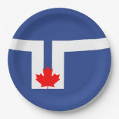 De vlag van Toronto (Canada) Papieren Bordje (Voorkant)