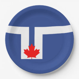 De vlag van Toronto (Canada) Papieren Bordje