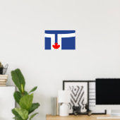 De vlag van Toronto (Canada) Poster (Thuiskantoor)