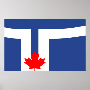 De vlag van Toronto (Canada) Poster
