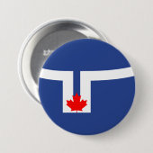De vlag van Toronto (Canada) Ronde Button 7,6 Cm (Voorkant /achterkant)